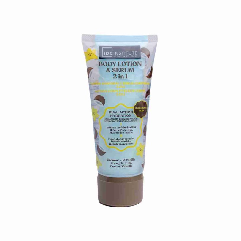Loción corporal y sérum 2 en 1 coco y vainilla IDC Institute loción corporal y sérum 2 en 1 IDC Institute coco y vainilla hidratación intensa con ácido hialurónico