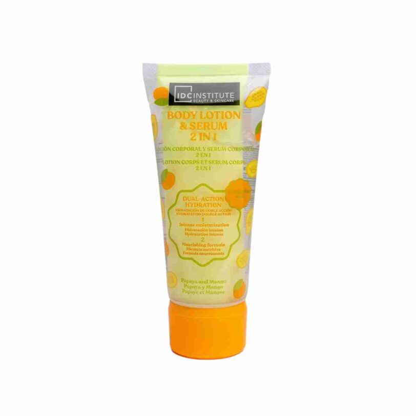 Loción corporal y sérum 2 en 1 papaya y mango IDC Institute loción corporal y sérum 2 en 1 IDC Institute papaya y mango hidratación nutritiva con aroma tropical