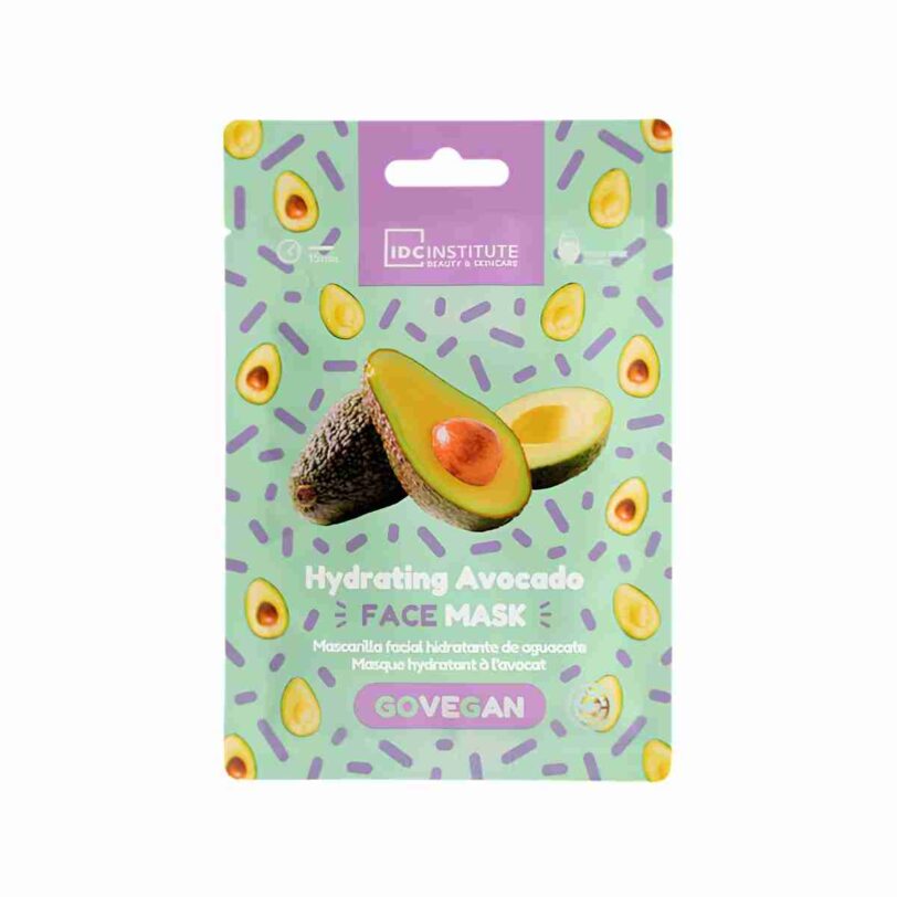 Mascarilla facial hidratante de aguacate IDC Institute mascarilla facial de aguacate idc institute hidratante vegana para piel seca y deshidratada