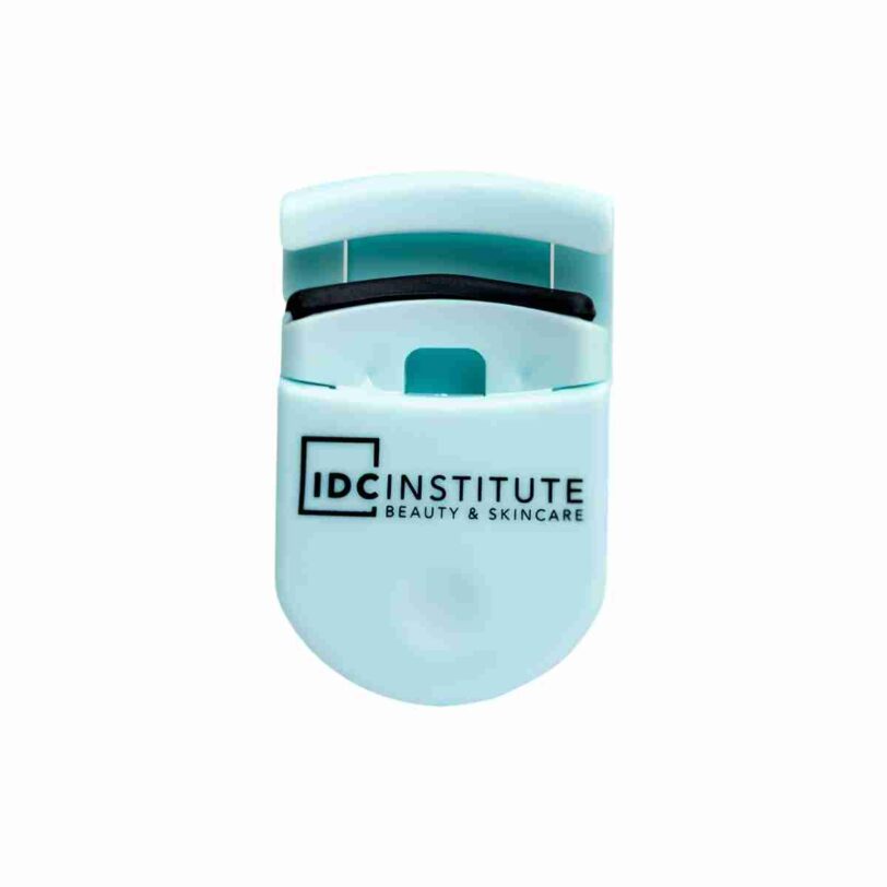 mini rizador de pestañas azul IDC Institute portátil y fácil de usar