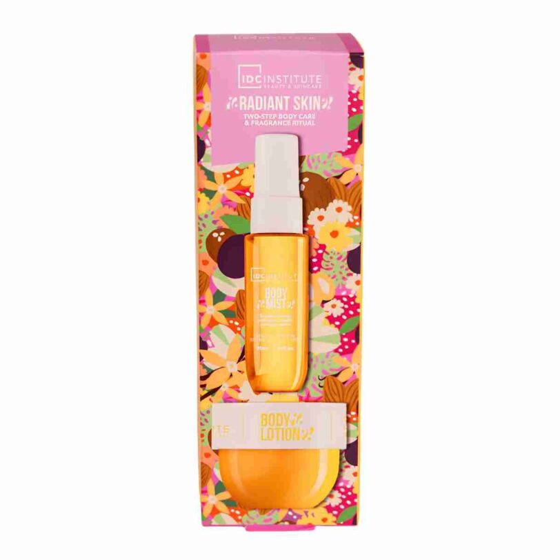 pack radiant skin idc institute con body mist y locion corporal ideal regalo cuidado piel