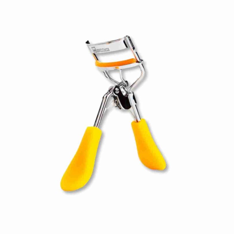 rizador de pestañas naranja idc institute con diseño ergonomico para rizo natural y duradero