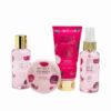productos del set secret stories idc institute gel ducha locion corporal bruma y bomba de baño aroma floral
