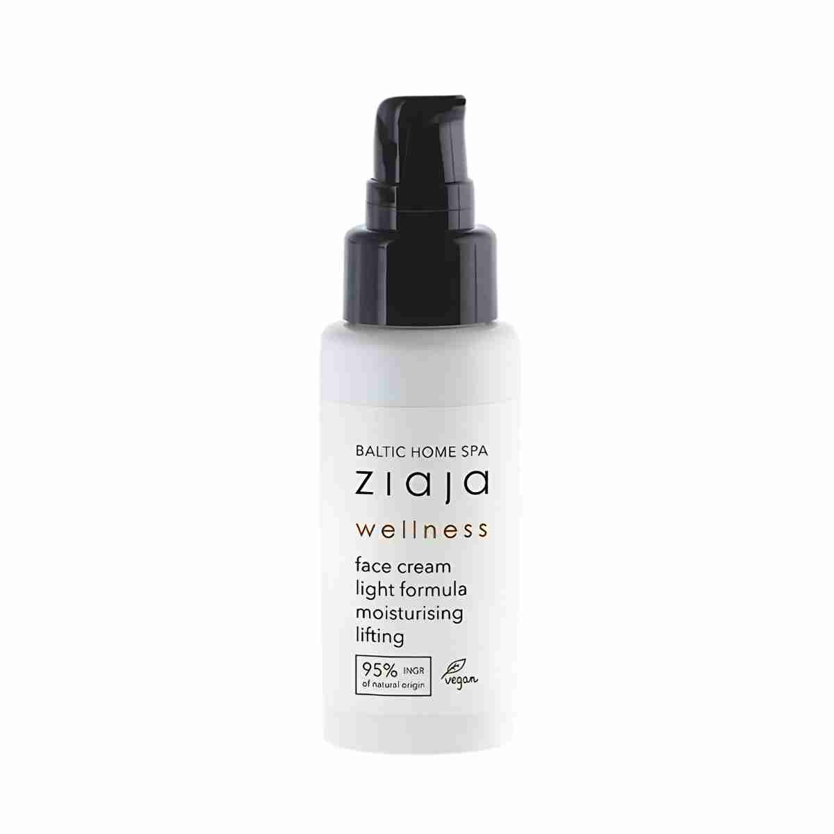 crema facial hidratante y efecto lifting Ziaja Baltic Home Spa Wellness con fórmula ligera y textura suave