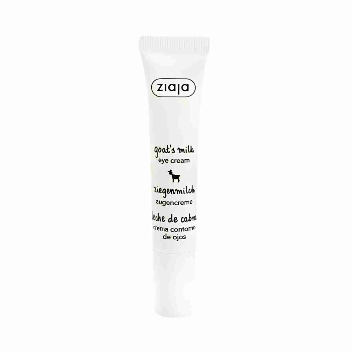 Contorno de ojos hidratante Ziaja leche de cabra en formato tubo para piel seca y delicada