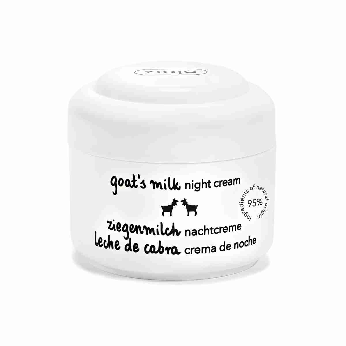 Crema facial de noche Ziaja leche de cabra que nutre y regenera la piel seca