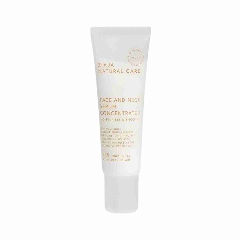 Ziaja Natural Care sérum concentrado rostro y cuello sérum concentrado hidratante y alisante Ziaja Natural Care para rostro y cuello con ingredientes naturales