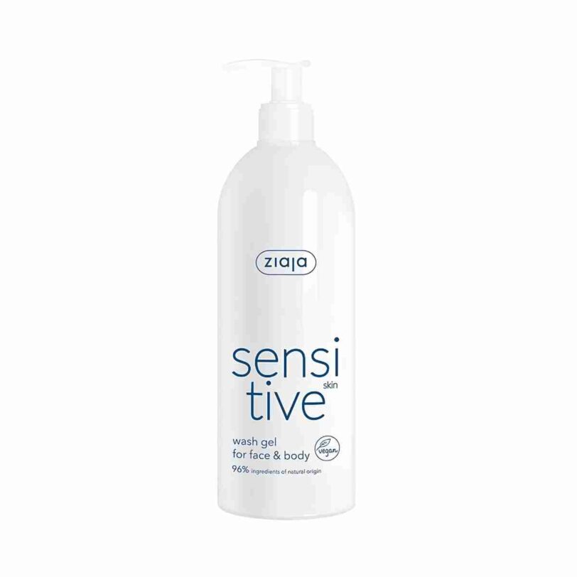 Gel limpiador facial y corporal Ziaja Sensitive gel limpiador para piel sensible Ziaja Sensitive para rostro y cuerpo