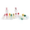 Colección de mini perfumes AQC para mujer con diferentes diseños, colores y formatos de frasco.