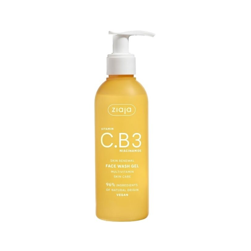 Ziaja Vitamina C.B3 Niacinamida Gel Limpiador Facial Gel limpiador facial Ziaja Vitamina C.B3 Niacinamida con 96% de ingredientes de origen natural