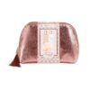 Set de baño IDC Institute Scented Bath Bronze de 4 piezas con neceser metalizado color bronce, gel de ducha, loción corporal y esponja