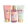 Productos IDC Institute Wildflowers con exfoliante corporal de 60 ml, gel de ducha de 100 ml y loción corporal de 60 ml