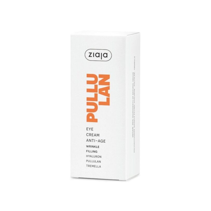 Contorno de ojos antiedad Ziaja Pullulan con ácido hialurónico, pullulan y tremella.