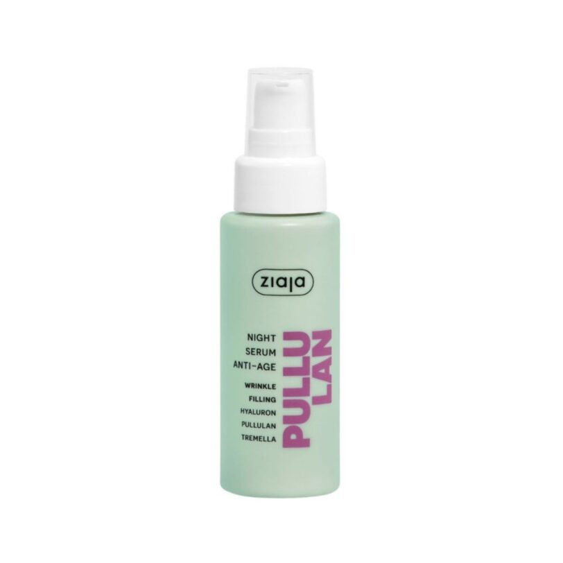 Ziaja Pullulan Sérum Facial de Noche Envase del sérum facial de noche Ziaja Pullulan con ácido hialurónico, pullulan y tremella.